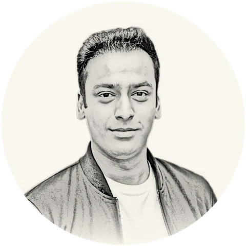 Pencil sketch of Anant Jain